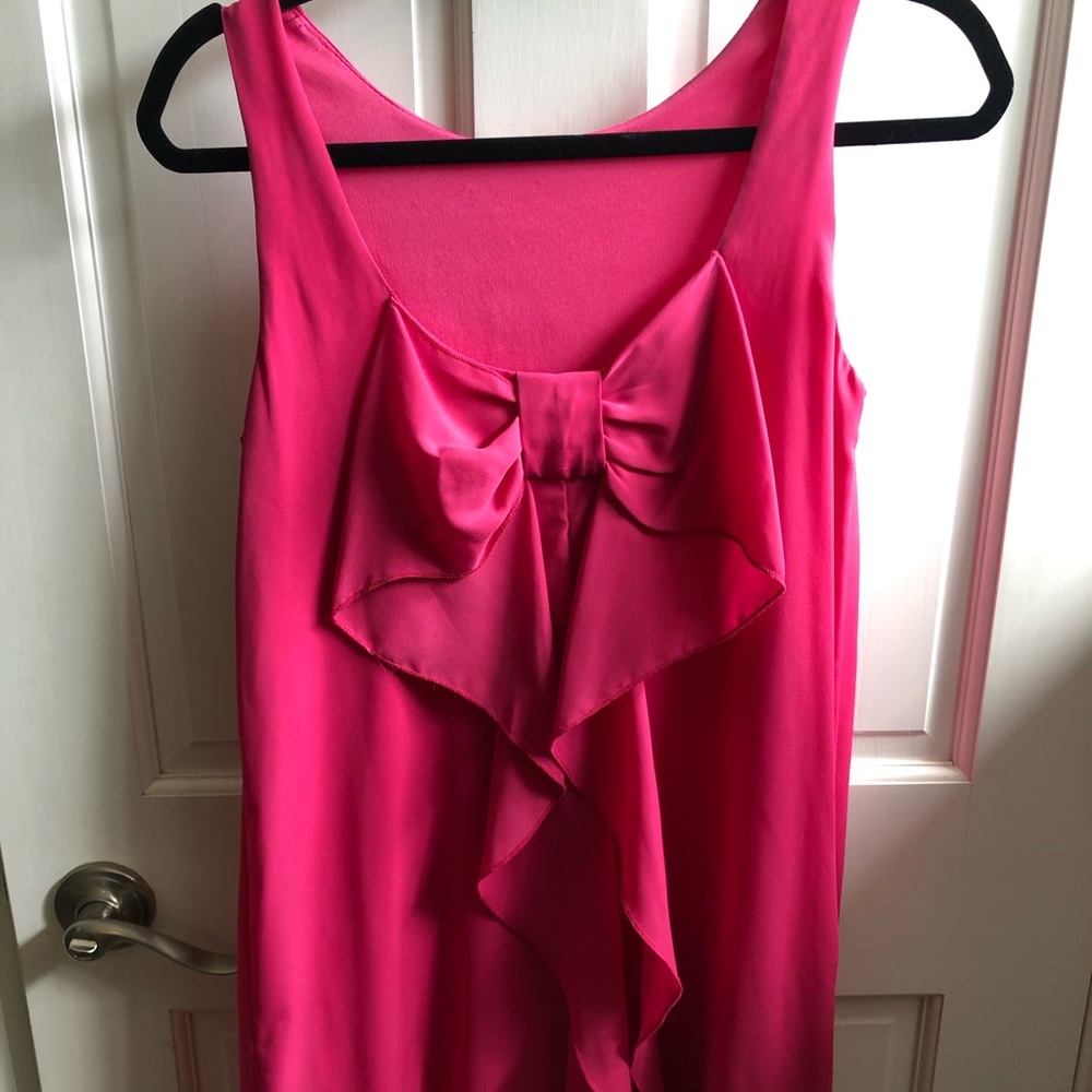 Hot Pink Dress Bow in Back Racer Front Short